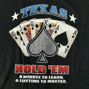Minute to Learn Lifetime To Master Texas Hold'em Poker Royal Flush Long Sleeve